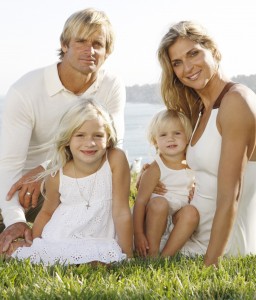 Laird Hamilton with wife Gabrielle Reece and their two daughters