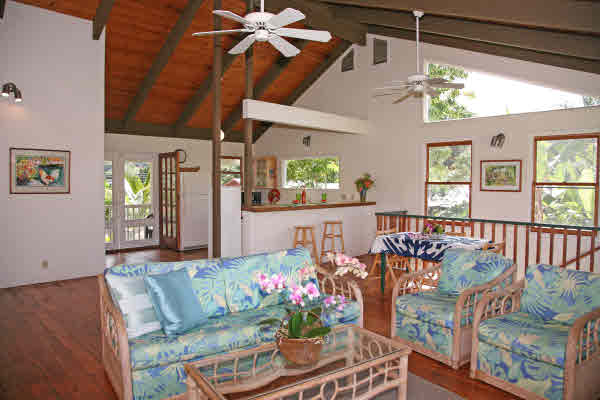 Hanalei Home with Open Ceilings.
