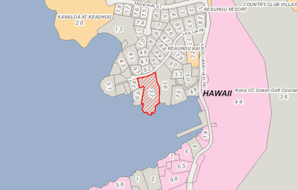 Plat map for oceanfront estate auction
