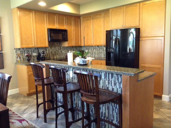 Some of the upgrades in the kitchen tile work