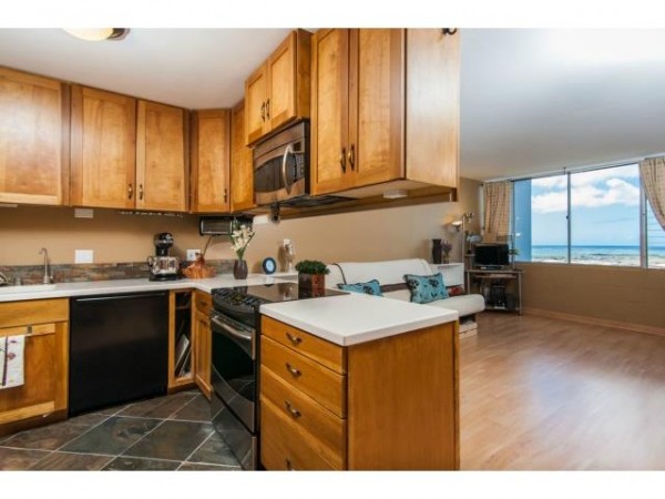 Enough space to cook and eat with enjoying your very own view of either the golf course or the ocean.