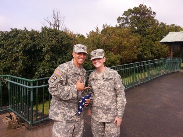 Niece and nephew-in-law, US Army